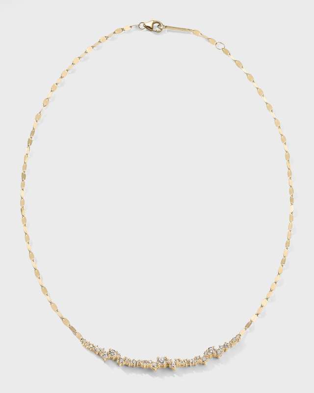 Diamond Cluster Tennis Necklace